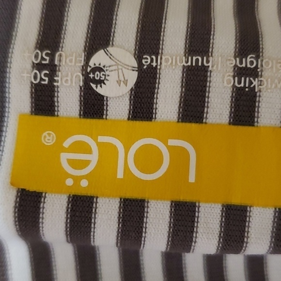 LOLE upf 50 striped tan tank with pocket size XL  new never worn - Picture 6 of 10